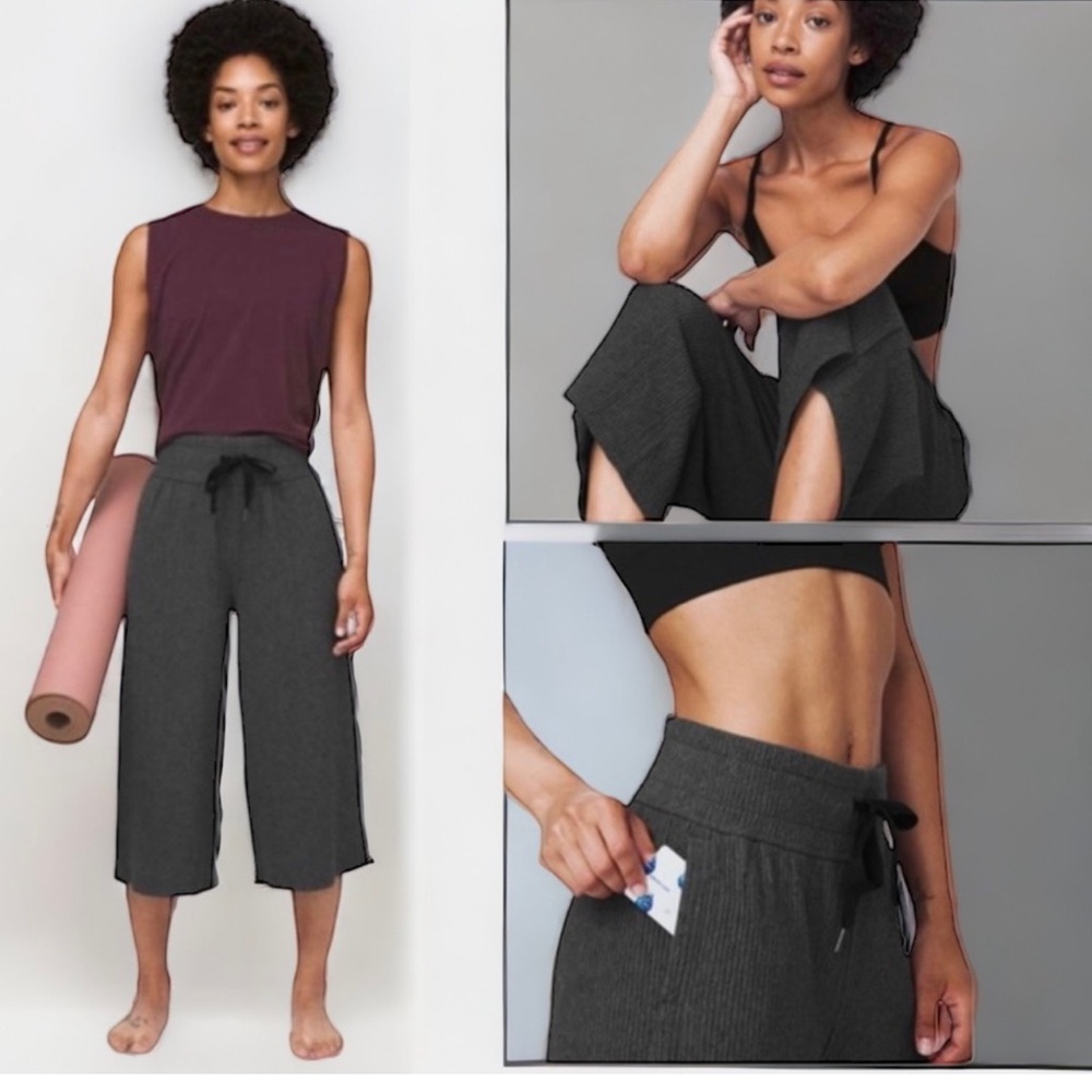 LULULEMON | Retreat Yourself Warm Wide Leg Crop Lounge Pants 8